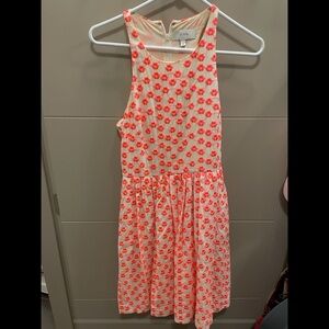 Floral Dress in Cream and Pink